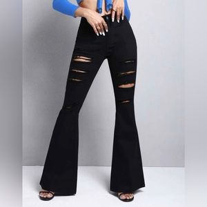 High wasted flare jeans